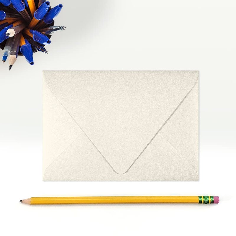 LUXPaper 4Bar A1 Contour Flap Invitation Envelopes | 3 5/8" x 5 1/8" | Quartz Metallic | 80lb. Text | 50 Qty - Image 4